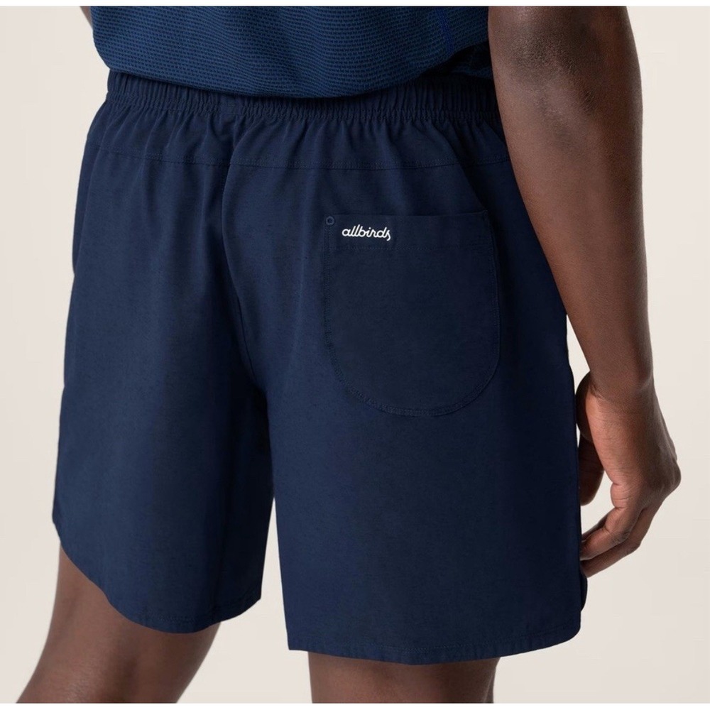 Allbirds Natural Run Shorts Mens XXL Navy Blue Merino Wool Unlined 7" Inseam
